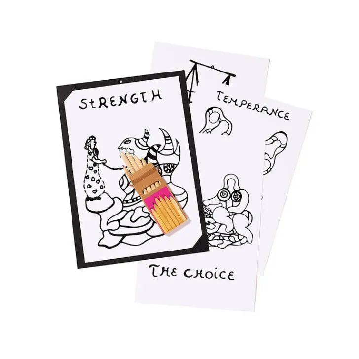 Hot Boutiques de musées 6 feuilles à colorier Le Jardin des Tarots Niki de Saint Phalle