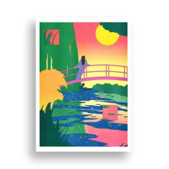 Best Boutiques de musées Affiche Le Bassin aux nymphéas, harmonie rose (Claude Monet) par María Medem - Kiblind