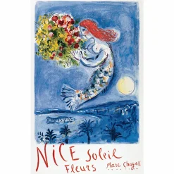 Discount Boutiques de musées Affiche Marc Chagall - La Baie des anges, 1962 - 50x70cm