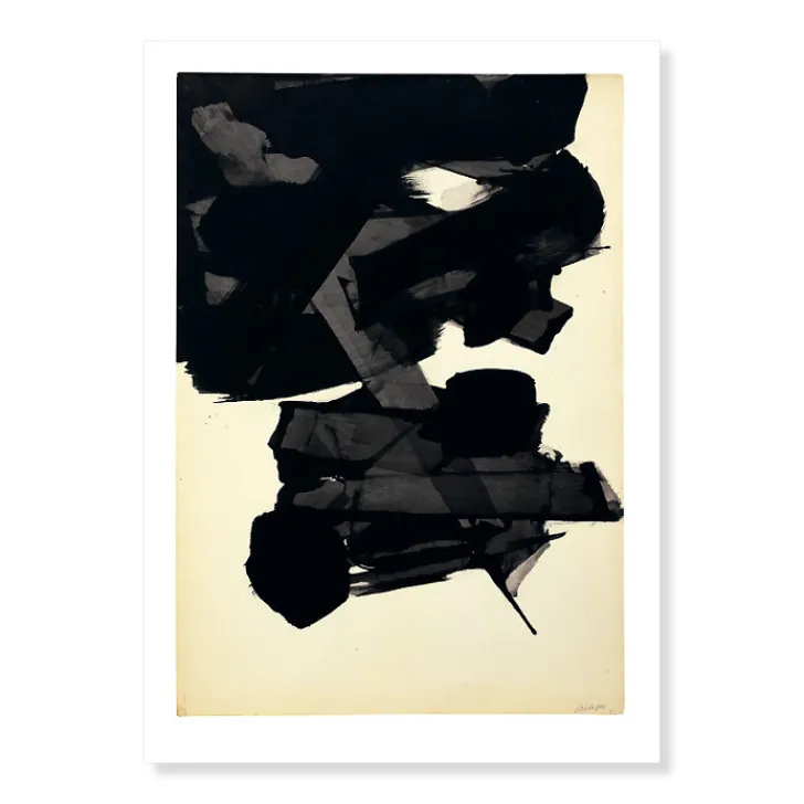 Boutiques de musées Affiche Pierre Soulages - Encre sur papier marouflé sur toile, 1963 - 50x70 cm