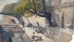 New Boutiques de musées Album des vues de Paris, la berge sous le pont des Beaux-Arts (panneaux acryliques)