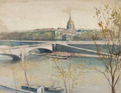 Boutiques de musées Toiles Encadrées|Panneaux Aluminium-Album des vues de Paris, le pont de l'Alma et le dôme des Invalides (toiles encadrées)