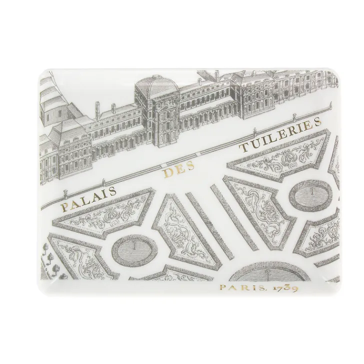 Hot Boutiques de musées Assiette rectangulaire "Plan de Turgot" - Or, Porcelaine