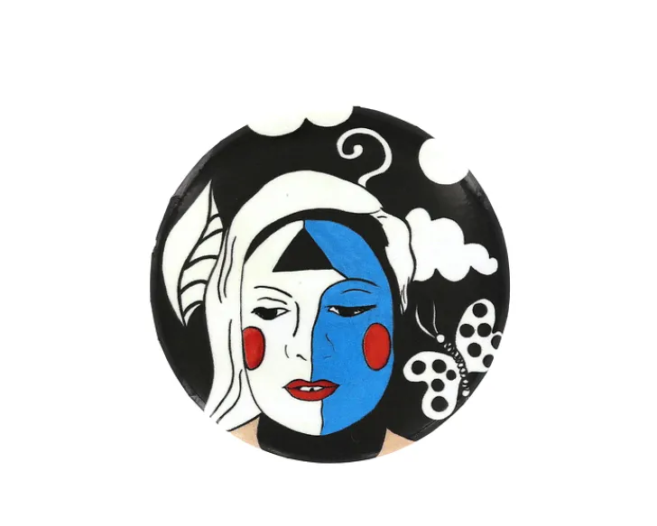 Boutiques de musées Pin'S-Badge La tête dans le décor- Exposition Karina Bisch