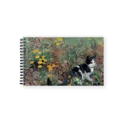 Boutiques de musées Cahiers Et Carnets-Bloc croquis 30 feuilles Bruno Liljefors - Chat sur un pré fleuri, 1887
