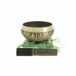 Outlet Boutiques de musées Bol chantant Tibétain avec Symboles - Noir 10 cm