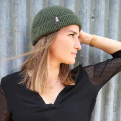 Sale Boutiques de musées Bonnet Miki Docker vert - 100% laine recyclée