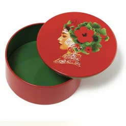 Best Boutiques de musées Boîte ronde en métal Lotus - Gangzaï