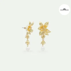 New Boutiques de musées Boucles d'oreilles à tiges fleur de lys - Les Néréides