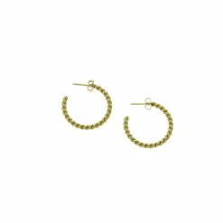 Boutiques de musées Boucles D'Oreilles-Boucles d'oreilles demi créoles torsadées