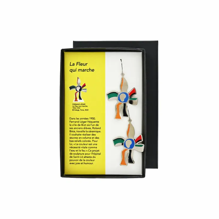 Boutiques de musées Boucles D'Oreilles-Boucles d'oreilles Fernand Léger - La Fleur qui marche