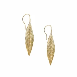 Boutiques de musées Boucles D'Oreilles-Boucles d'oreilles Feuille de laurier