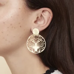 Boutiques de musées Boucles D'Oreilles-Boucles d'oreilles Feuilles d'acanthe