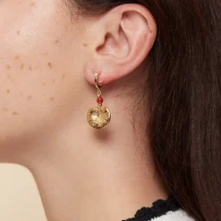 Boutiques de musées Boucles D'Oreilles-Boucles d'oreilles Nymphéa Perle de cornaline - Les Cleias