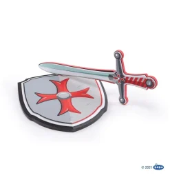 Boutiques de musées Habits Et Accessoires-Bouclier Croix de Malte en mousse - Papo