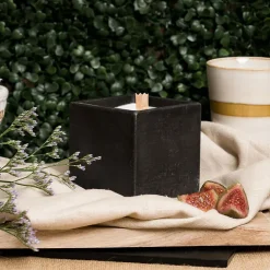 Outlet Boutiques de musées Bougie Cube - Béton Anthracite 250g