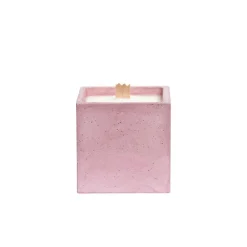 Best Boutiques de musées Bougie Cube - Béton Rose - Fleur de coton