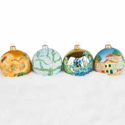 Discount Boutiques de musées Boule de Noël à paillettes Vincent van Gogh - Amandier en fleurs