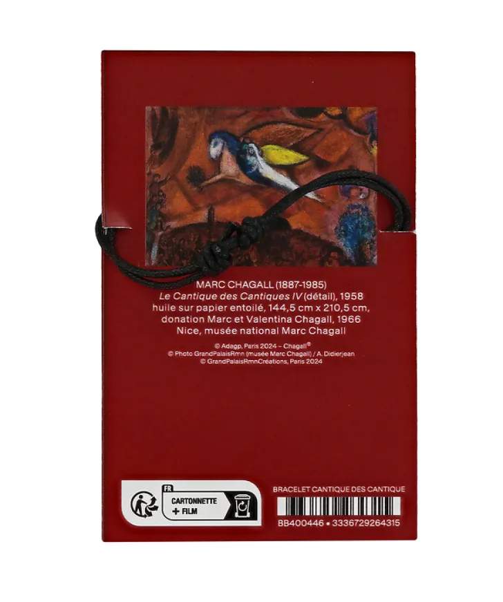 Boutiques de musées Bracelets-Bracelet cordon Chagall Cantique des cantiques IV