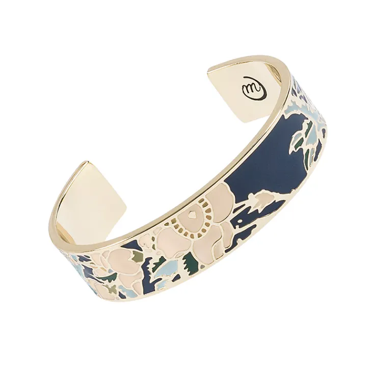 Boutiques de musées Bracelets-Bracelet jonc Hokusai - Cerisier et bouvreuil