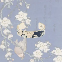 Boutiques de musées Bracelets-Bracelet jonc Hokusai - Cerisier et bouvreuil