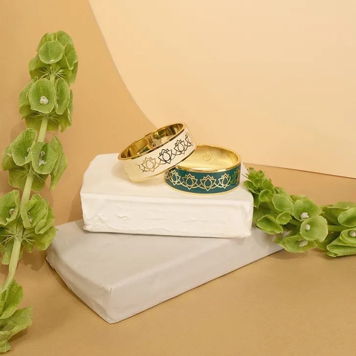 Boutiques de musées Bracelets-Bracelet Nymphéas graphique Blanc sable