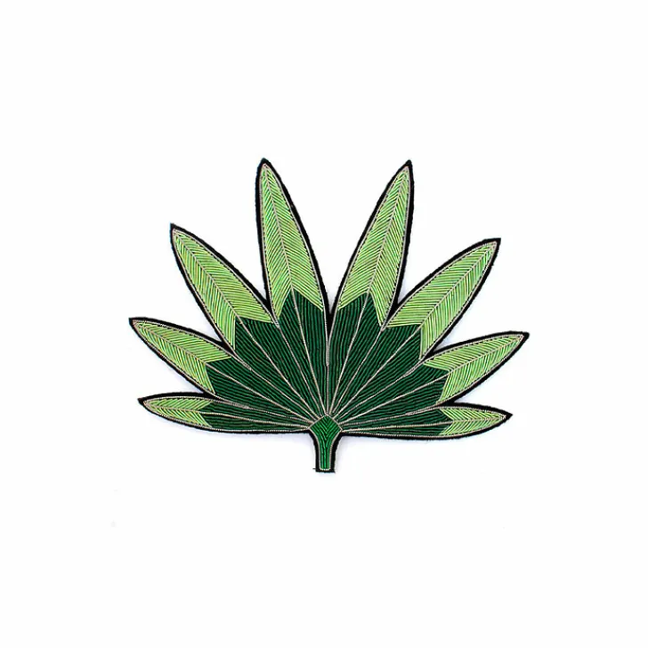 Boutiques de musées Broches-Broche Feuille de palmier verte - Macon & Lesquoy