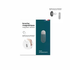 Boutiques de musées Broche magnétique oblongue argentée - Tout simplement,