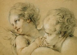 Boutiques de musées Panneaux Acryliques|Toiles Encadrées-Buste et tête d'anges (panneaux acryliques)