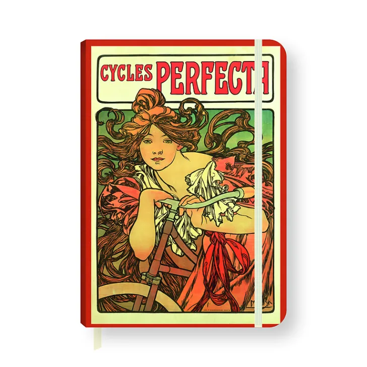 Boutiques de musées Cahier à élastique Alphonse Mucha - Cycles perfecta, 1902