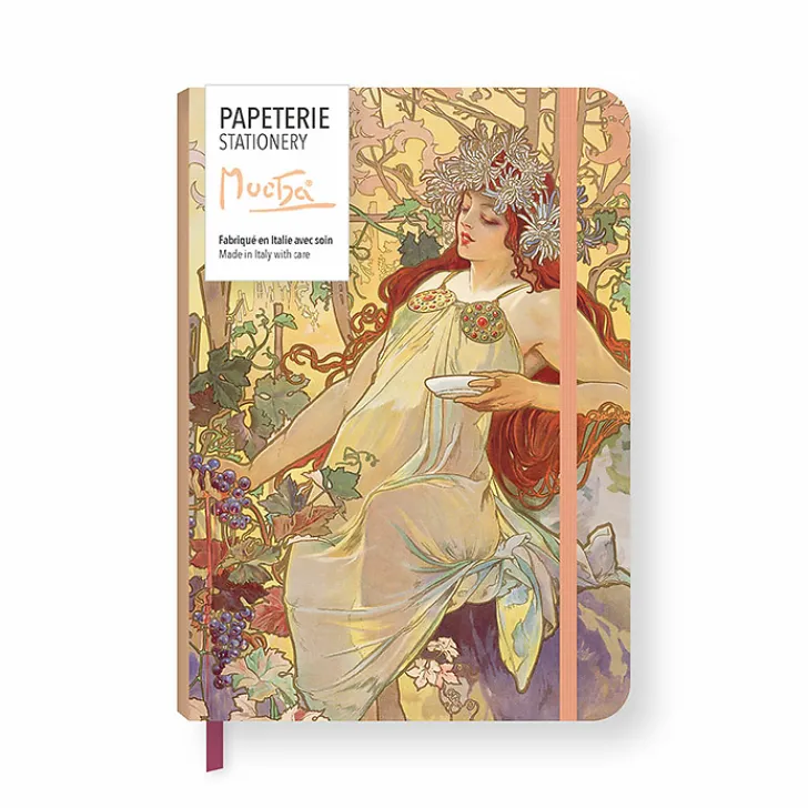 Boutiques de musées Cahiers Et Carnets-Cahier à élastique Alphonse Mucha - L'Automne