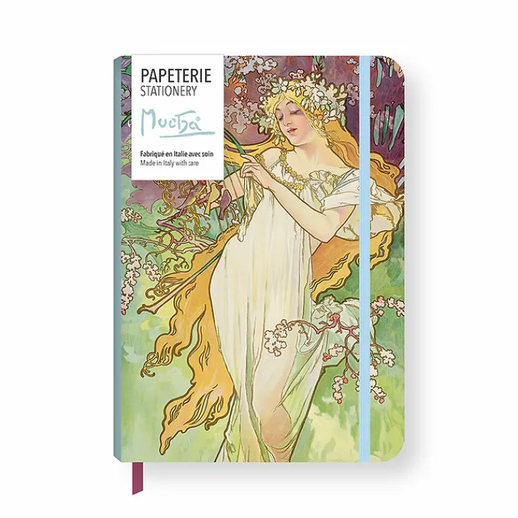 Boutiques de musées Cahiers Et Carnets-Cahier à élastique Alphonse Mucha - Le Printemps