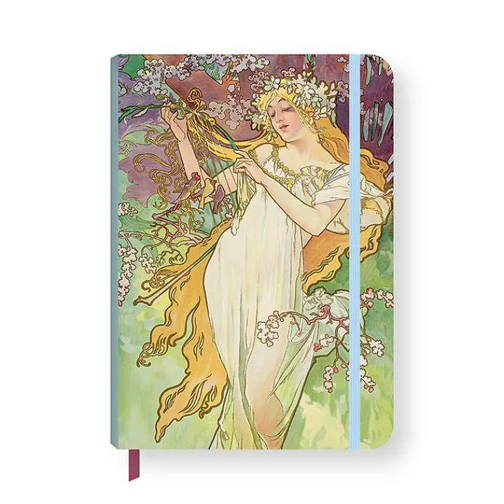 Boutiques de musées Cahiers Et Carnets-Cahier à élastique Alphonse Mucha - Le Printemps