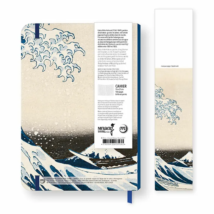 Boutiques de musées Cahiers Et Carnets-Cahier à élastique Katsushika Hokusai - La vague