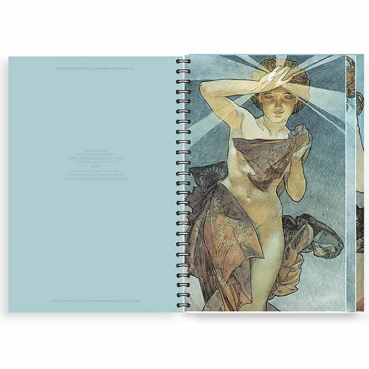 Discount Boutiques de musées Cahier à spirale Alphonse Mucha - La lune et les étoiles, 1902