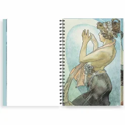 Discount Boutiques de musées Cahier à spirale Alphonse Mucha - La lune et les étoiles, 1902