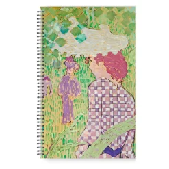 Boutiques de musées Cahiers Et Carnets-Cahier à spirale Bonnard Femme à la robe quadrillée