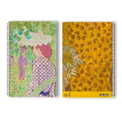 Boutiques de musées Cahiers Et Carnets-Cahier à spirale Bonnard Femme à la robe quadrillée