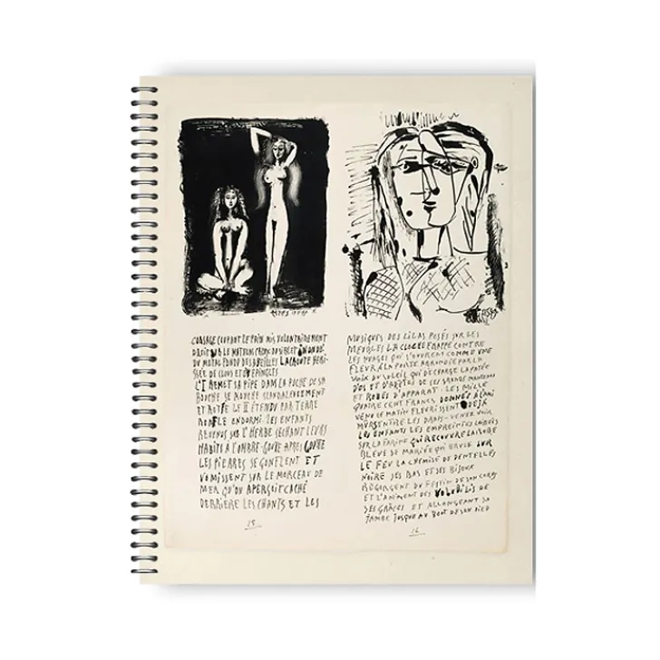 New Boutiques de musées Cahier à spirales Pablo Picasso - Poèmes et lithographies