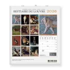 Online Boutiques de musées Calendrier 2026 - Bestiaire du Louvre - 15,5x18cm