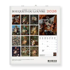 Boutiques de musées Calendriers Et Agendas-Calendrier 2026 - Bouquets du Louvre - 15,5x18cm