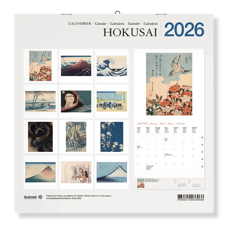 Boutiques de musées Calendriers Et Agendas-Calendrier 2026 - Hokusai - 30x30 cm