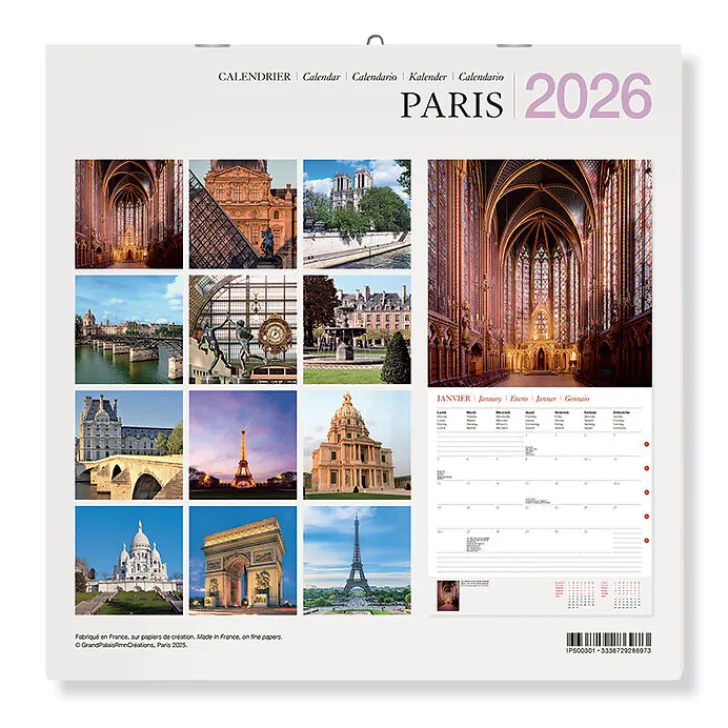 Sale Boutiques de musées Calendrier 2026 - Paris Photos - 30x30 cm