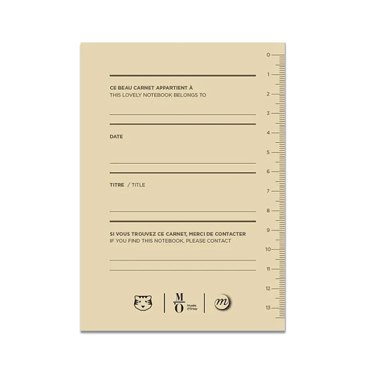 Boutiques de musées Cahiers Et Carnets-Carnet A6 Papier Tigre - Manet balcon