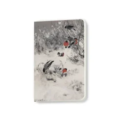 Boutiques de musées Cahiers Et Carnets-Carnet Bruno Liljefors - Paysage d'hiver aux bouvreuils pivoine, 1891