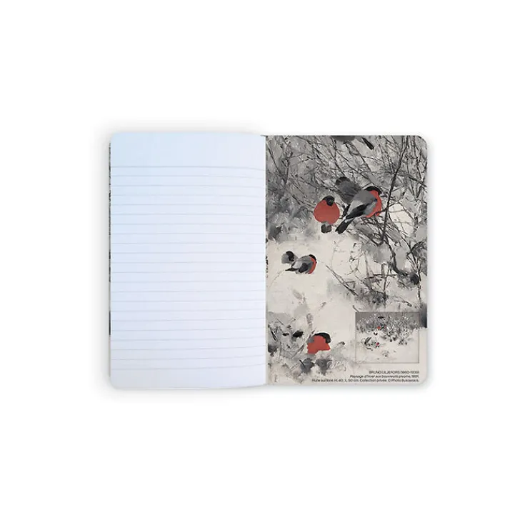 Boutiques de musées Cahiers Et Carnets-Carnet Bruno Liljefors - Paysage d'hiver aux bouvreuils pivoine, 1891