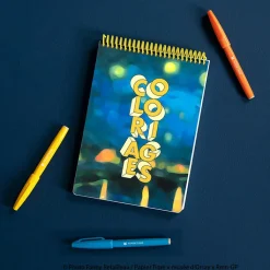 Hot Boutiques de musées Carnet de coloriages A5 Vincent van Gogh - La Nuit étoilée - Orsay x Papier Tigre