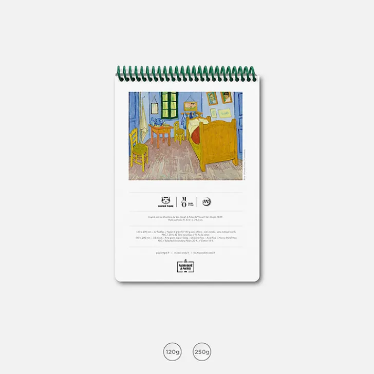 Sale Boutiques de musées Carnet de dessin A5 Vincent van Gogh - La chambre de Van Gogh à Arles - Orsay x Papier Tigre