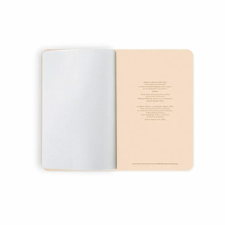 Online Boutiques de musées Carnet long Alphonse Mucha - La danse / La musique, 1896