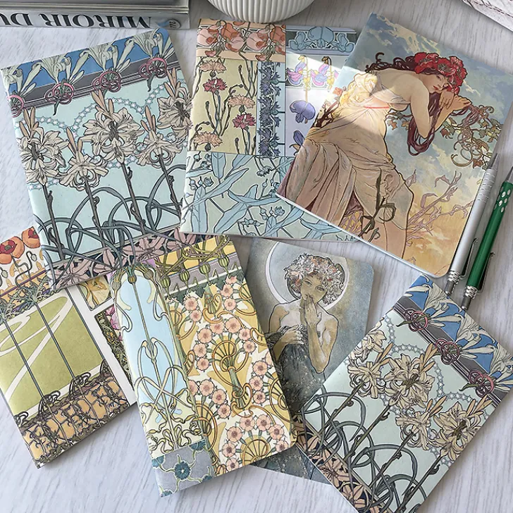 Clearance Boutiques de musées Carnet Mucha Documents décoratifs